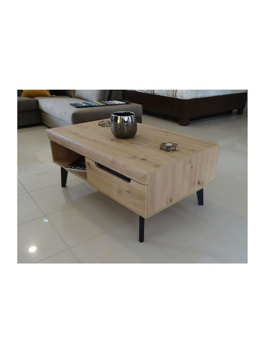 Rectangular Coffee Table Nordi Wooden Beige L107xW67xH46cm.