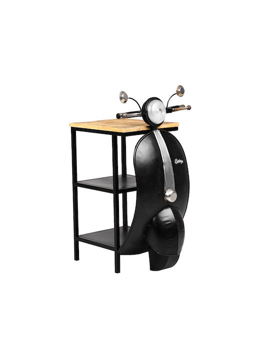 Rectangular Side Table Mini Vespa Metal Black M45xL61xH88cm