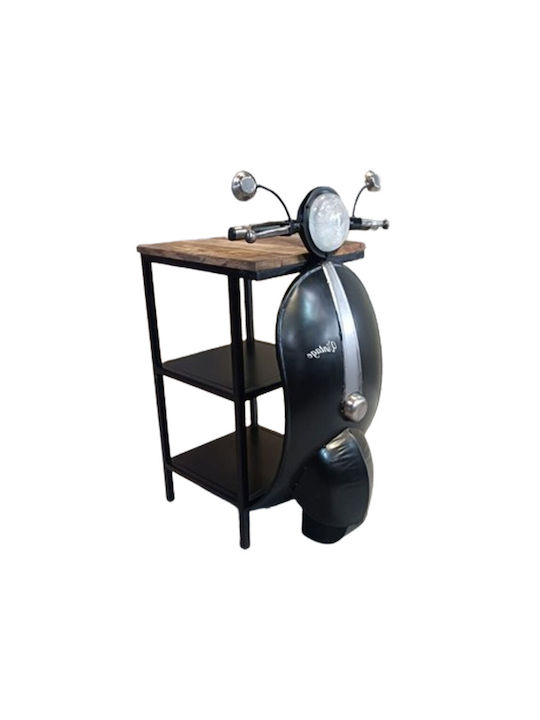 Rectangular Side Table Mini Vespa Metal Black M45xL61xH88cm