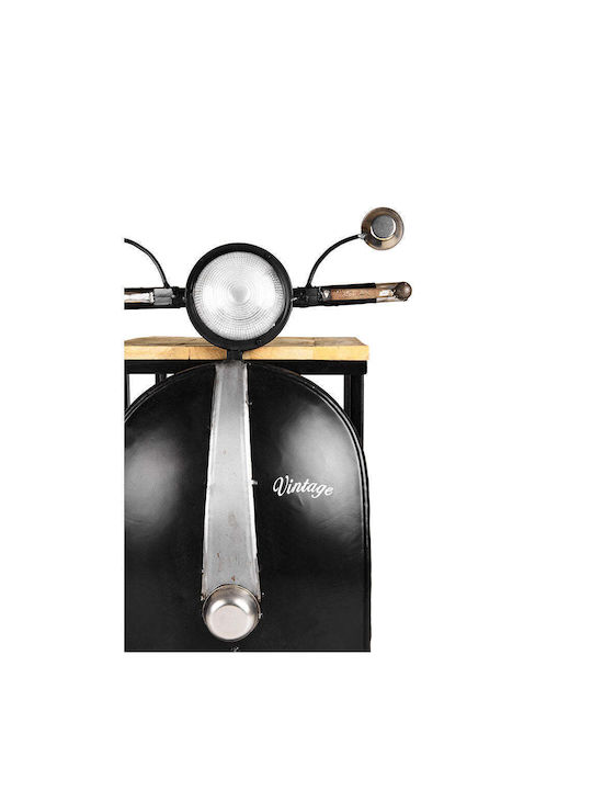 Rectangular Side Table Mini Vespa Metal Black M45xL61xH88cm
