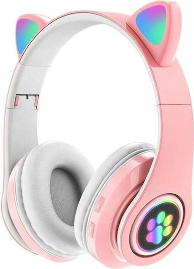 Aptel Kabellose Bluetooth Kinder Am Ohr Kopfhörer mit Radio mit 6 Stunden Betriebszeit Rosa