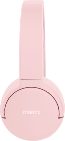 Streetz BT210-PNK Wireless / Wired On Ear Headphones with 20 hours of Operation Pink