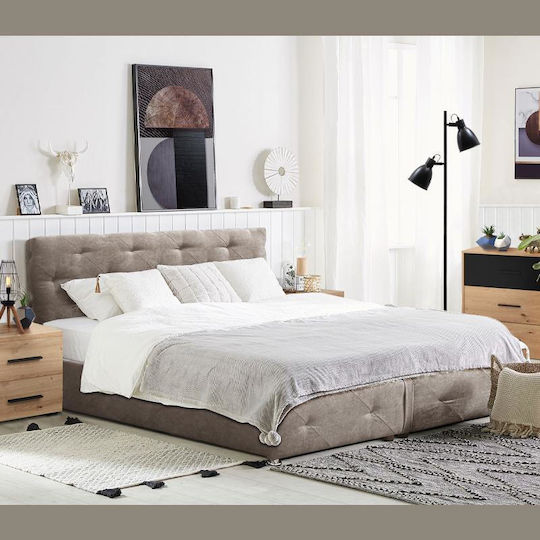 Libert Κρεβάτι Υπέρδιπλο για Στρώμα 170x210cm Μπεζ Libert Κρεβάτι Υπέρδιπλο για Στρώμα 170x210cm Μπεζ