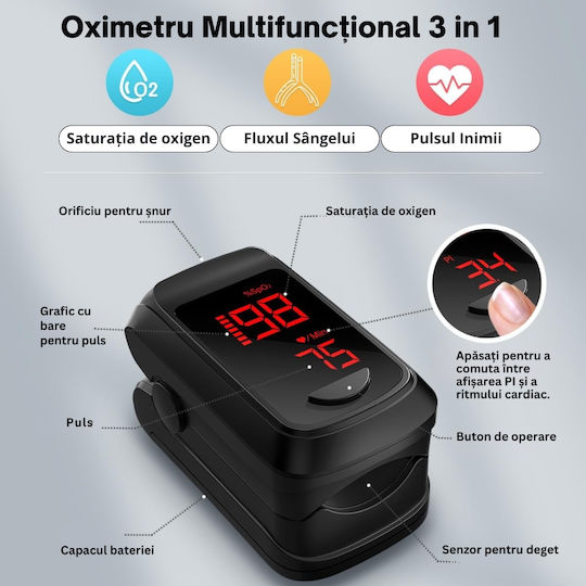 Profesional Oximetru Degetul Transparent