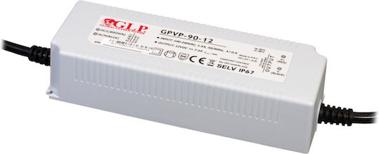 MPL LED Захранване Водоустойчиво IP67 Мощност 90W с Изходно Напрежение 12V