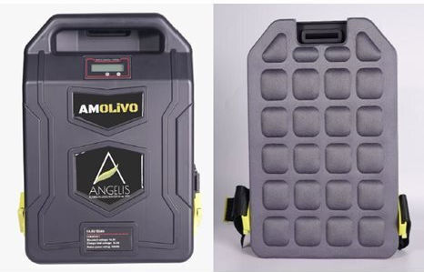 Agelis Battery Set Back Lithium Capacity 52Ah 14.8V with Charger Amolivo