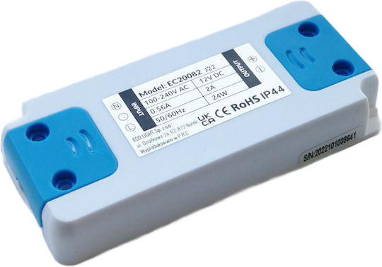 Eco Light Sursă de alimentare LED IP44 Putere 24W cu Tensiune de Ieșire 12V
