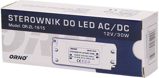 Orno LED Stromversorgung IP20 Leistung 30W mit Ausgangsspannung 12V