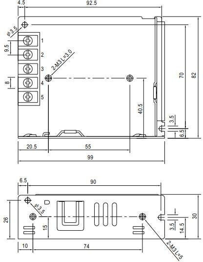 Mean Well Τροφοδοτικό LED IP20 Ισχύος 35W με Τάση Εξόδου 24V 2τμχ