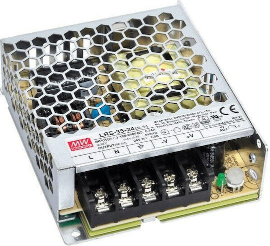 Mean Well Τροφοδοτικό LED IP20 Ισχύος 35W με Τάση Εξόδου 24V 2τμχ