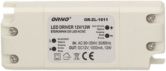 Orno LED-Netzteil IP20 Leistung 12W mit Ausgangsspannung 12V