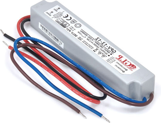 Premium Lux 2 Τροφοδοτικό LED Στεγανό IP67 Ισχύος 12W με Τάση Εξόδου 12V