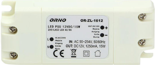 Orno LED-Netzteil IP20 Leistung 15W mit Ausgangsspannung 12V