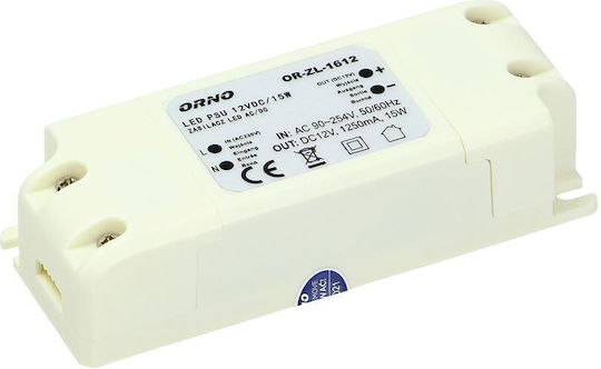 Orno LED-Netzteil IP20 Leistung 15W mit Ausgangsspannung 12V