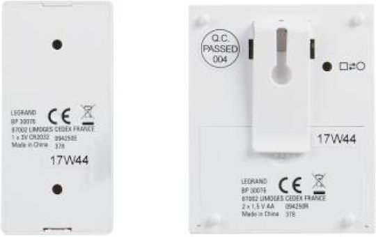 Legrand Essential Безжичен Звънец За Врата Бял