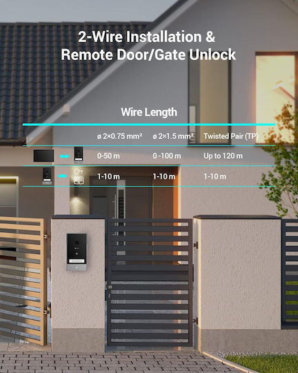 Ezviz Wi-Fi Video Intercom Set Black