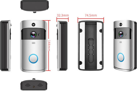 HSY Doorbell V5 Wireless Doorbell Wi-Fi v5 Black