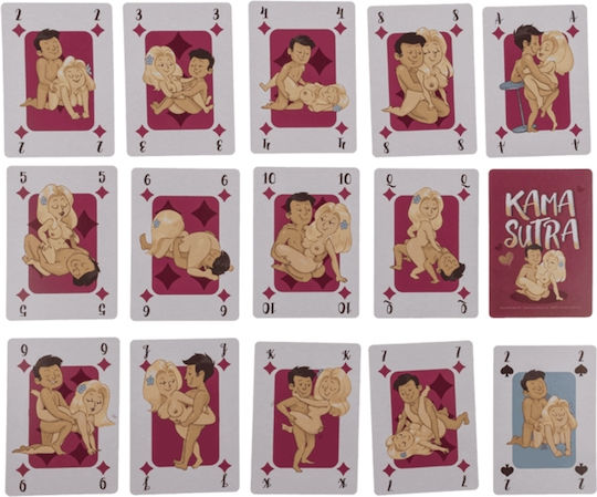 Kamasutra Comic Deck of 54 Cards Compressed Paper 6.5x2x9