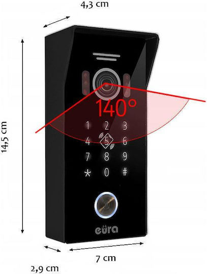 Eura Wireless Video Doorbell Wi-Fi Black