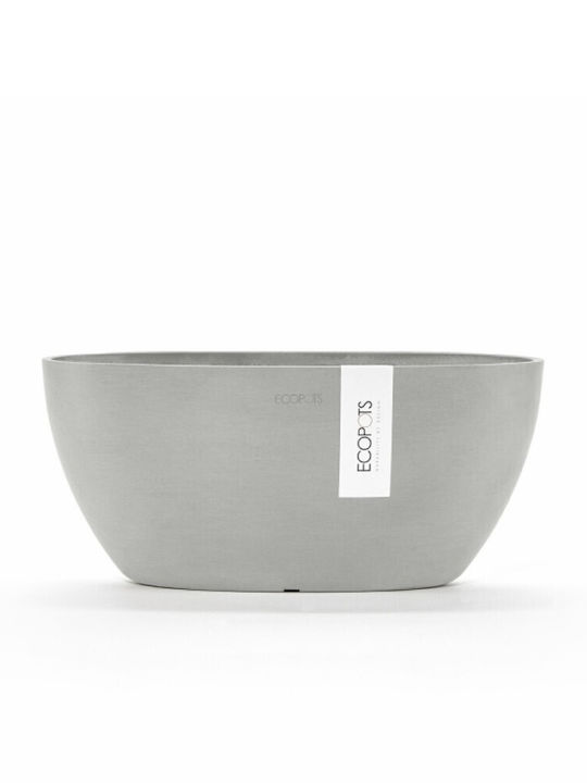 Ecopots Саксия Пластмаса Бял 13x30x13.5εκ.