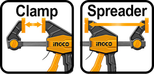 Ingco HQBC01603 Клема Автоматичен Trigger с Максимално Отваряне 450мм
