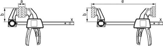 Bessey EZXL90-9 Σφιγκτήρας Αυτόματος Τύπου "F" με Μέγιστο Άνοιγμα 900mm