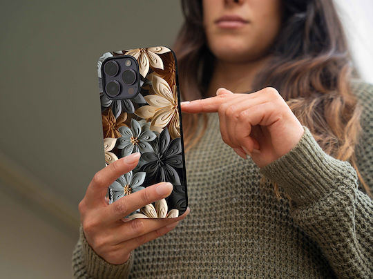 Sonique 3D Flower Series Калъф Realme C51 Realme C53 Realme Note 50 Сив
