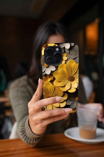 Sonique 3D Flower Series Case for Realme C51 Realme C53 Realme Note 50 Yellow