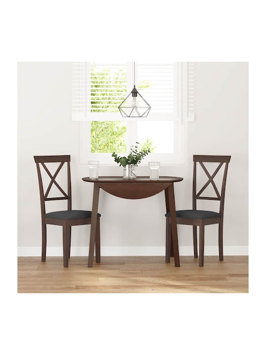 Scaune Sala de mese Lemn Maro 2buc 42.5x53.5x94buc