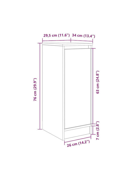 Дървен Обувна рафт 29.5x34x76см