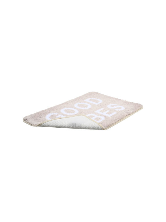 Estia Bath Mat Microfiber Good Vibes 02-28558 Taupe 40x60cm