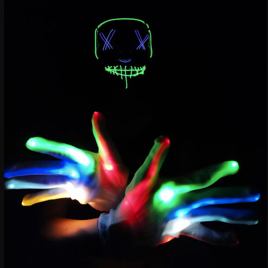 Carnival Gloves Green for Halloween 1pcs