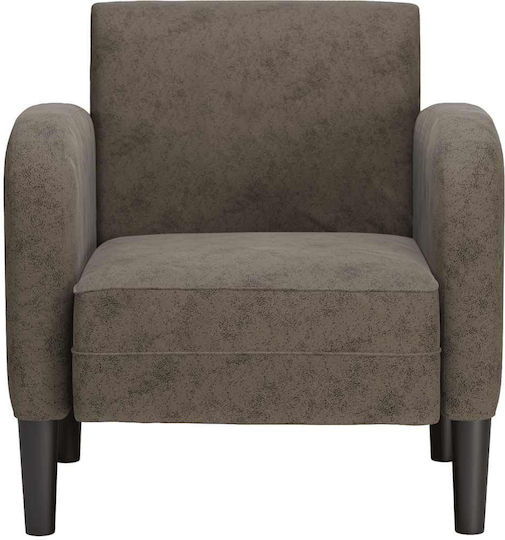 Armchair Made of Dark Gray Artificial Leather 69x67x70cm