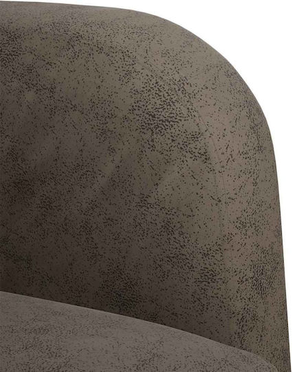 Armchair Made of Dark Gray Artificial Leather 69x67x70cm