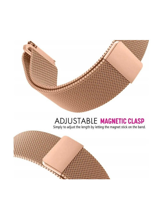Strap Milanese Mesh Steel Golden Rose 20mm Samsung Galaxy Watch4/5/6/7/FE/4 Classic/6 Classic/5 Pro