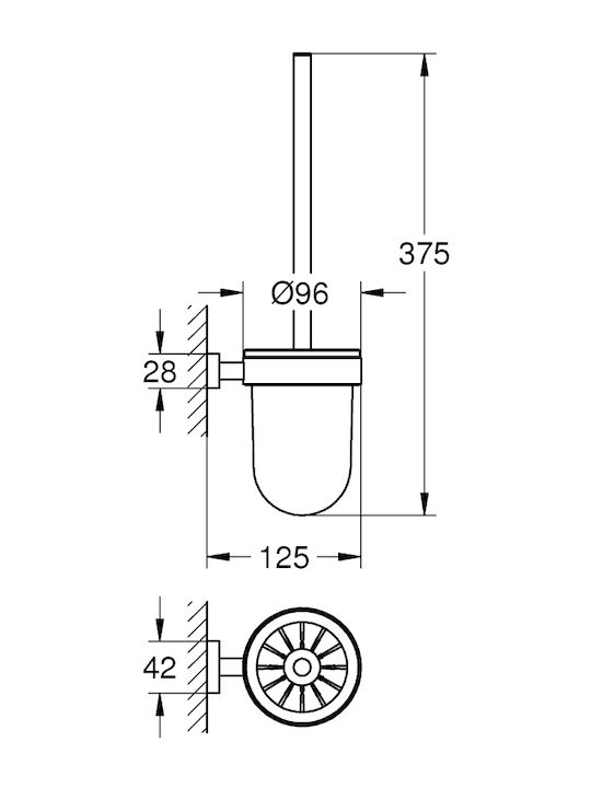 Grohe Inox Toilet Brush Silver