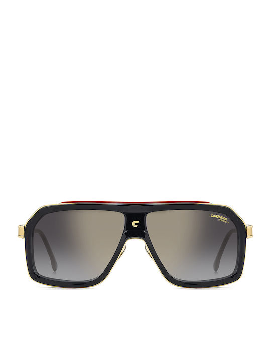 Carrera Men's Sunglasses with Black Horn-Rimmed Frame and Grey Lens 1053/S OIT/FQ