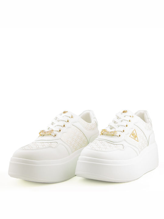 Renato Garini Sneakers White Lt Gold Stamp