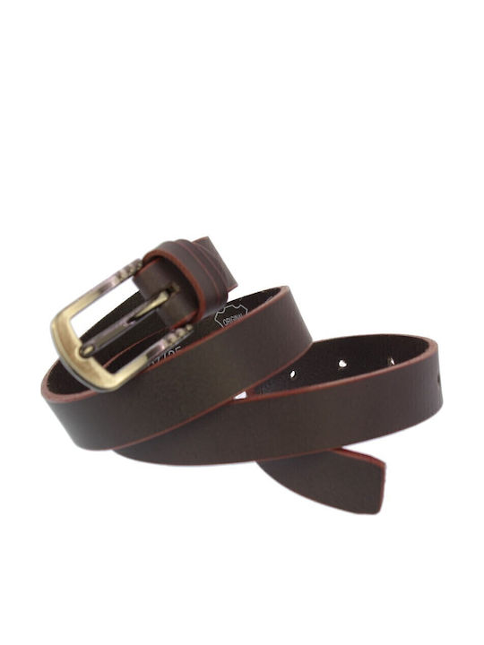 Leather Women's Belt Brown
