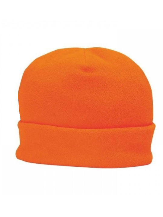 Beanie Unisex Σκούφος Πλεκτός σε Πορτοκαλί χρώμα
