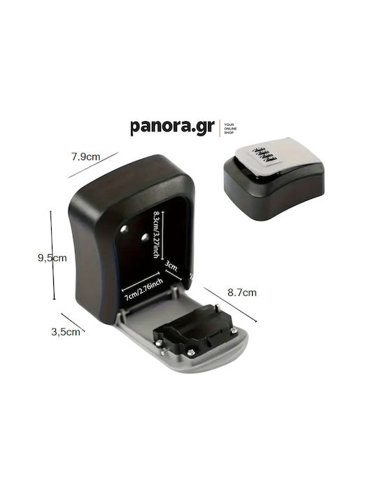 Panora Wall-mounted Combination Key Holder Plastic with Combination Dial 9.5x7.5cm