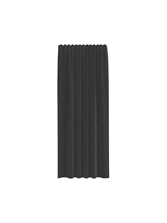 vidaXL Σετ Κουρτίνες με Τρέσα Μαύρες 140x225εκ.