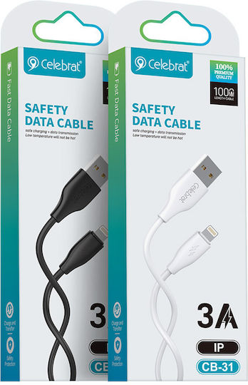 Celebrat USB-A to Lightning Cable 15W Black 1m (CB-31A-L-BK)