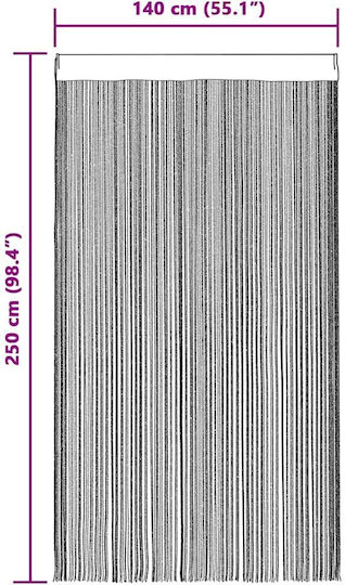 vidaXL Fabric Door Curtain Multicolour 140x250cm 4102038