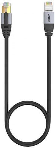 Unitek S/FTP Cat.8 (40Gbps) Καλώδιο Δικτύου Ethernet 1.5m Μαύρο