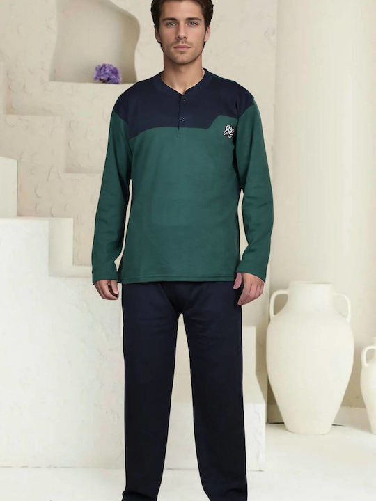 Rimoli Men's Winter Cotton Pajamas Set Green