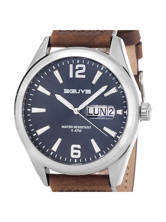 3Guys Uhr Batterie mit Lederarmband 3Guys Uhr Batterie mit Lederarmband