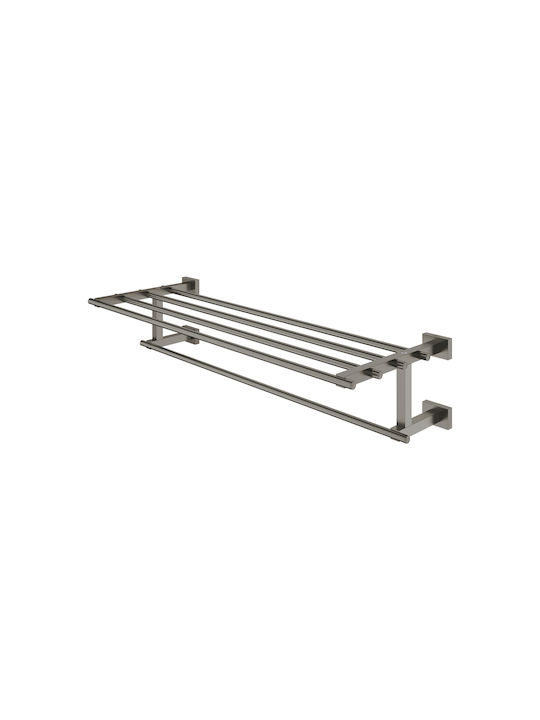Grohe Essentials Cube Ράγα Μπάνιου 4 Θέσεων Επιτοίχια με Βίδες Μαύρη