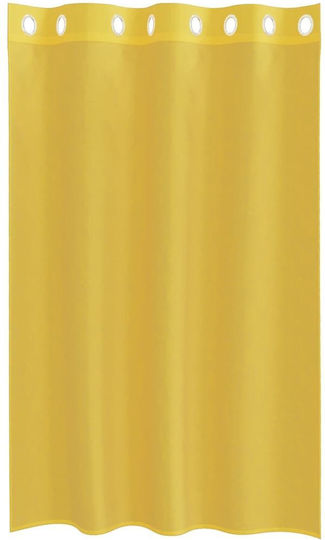 vidaXL Set Perdele Fereastră Cu Capse Voile Galbene 140x175cm