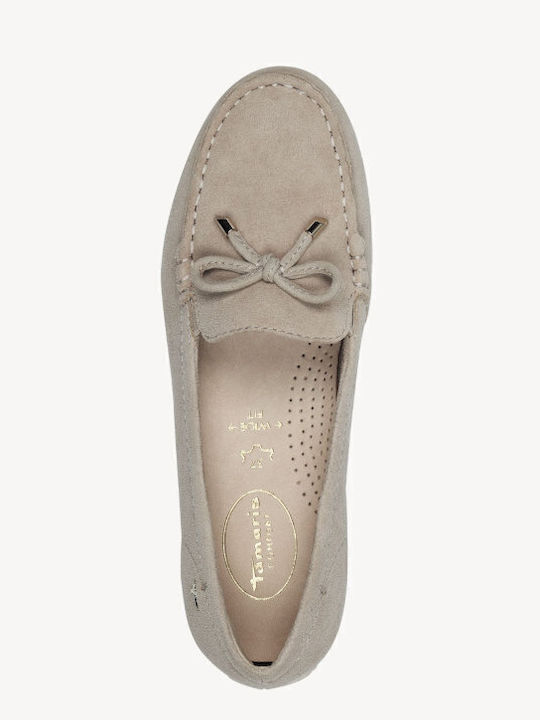 Women's Moccasins in Beige Color